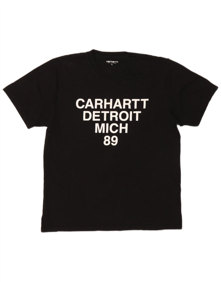 Carhartt Mens Graphic T-Shirt Top Large Black Cotton