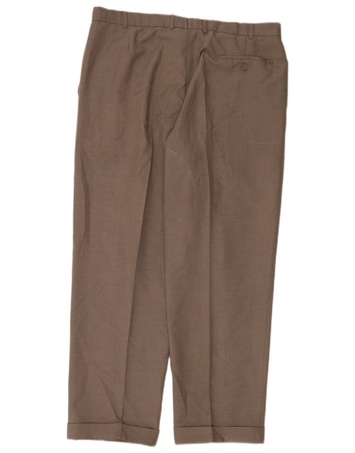 Marks & Spencer Mens St. Michael Pegged Casual Trousers W38 L29 Brown