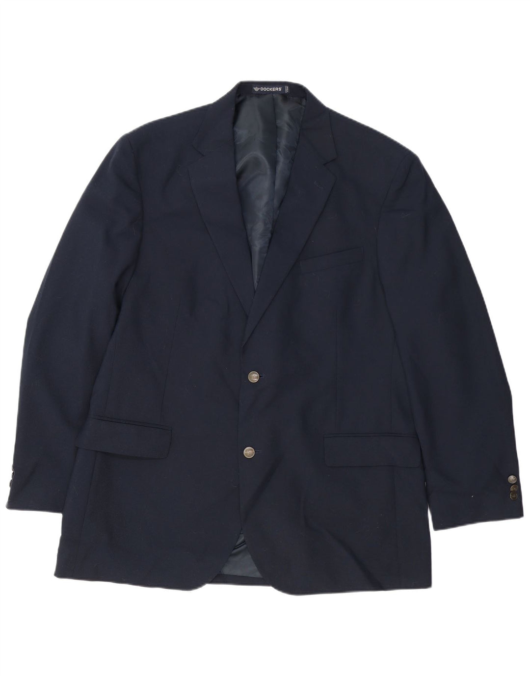 Męska marynarka Dockers Longline z 2 guzikami UK 44 2XL Granatowa wełna