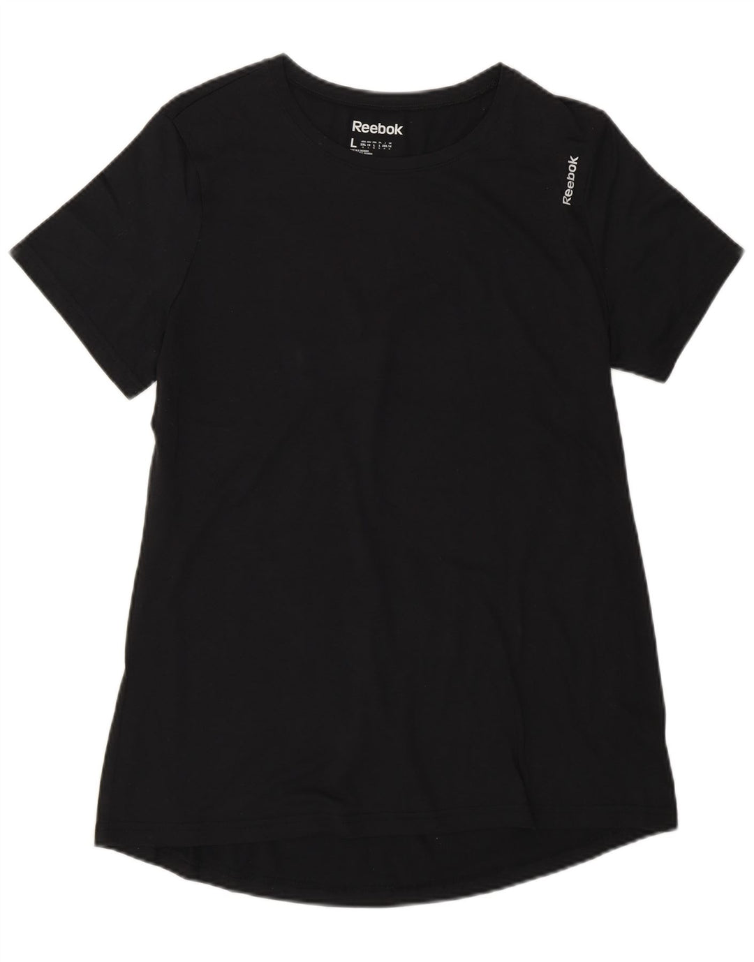 Reebok T-Shirt Femme UK 14 Moyen Noir