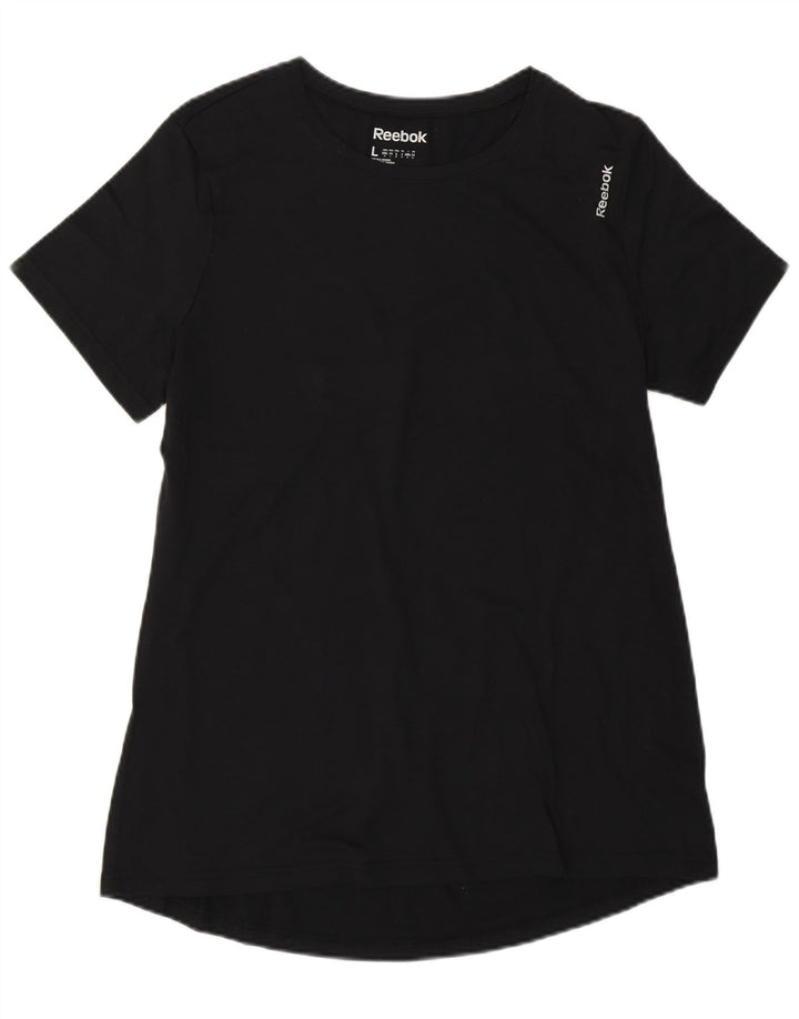 Reebok T-Shirt Femme UK 14 Moyen Noir