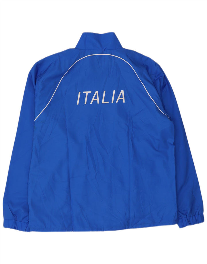 Giacca da tuta grafica Asics Italia da uomo XL blu poliestere