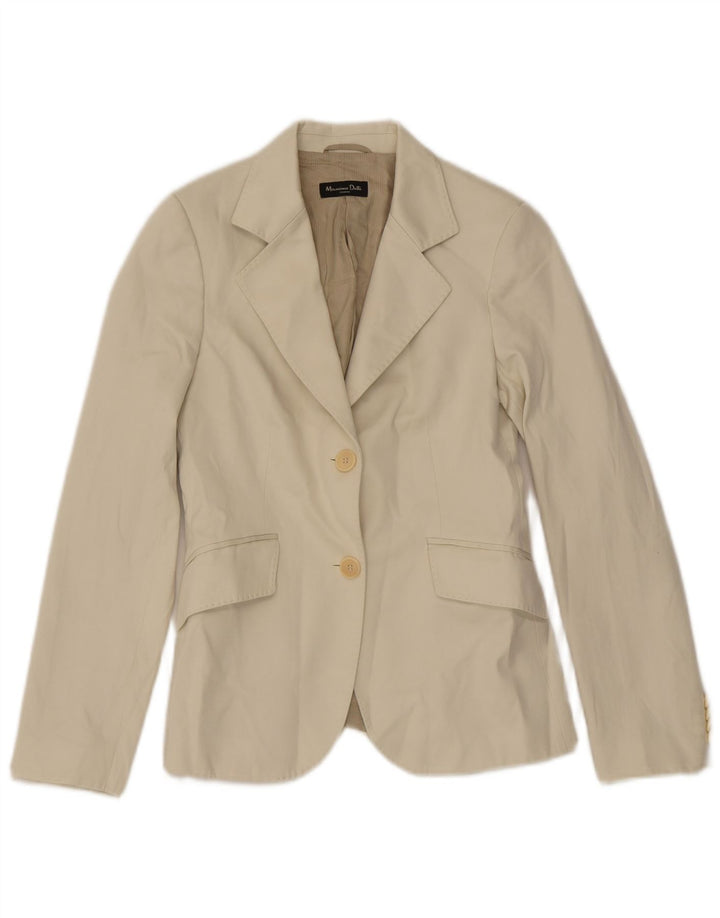 Massimo Dutti Chaqueta Blazer De 2 Botones Para Hombre EU 38 Pequeña Algodón Blanco Roto