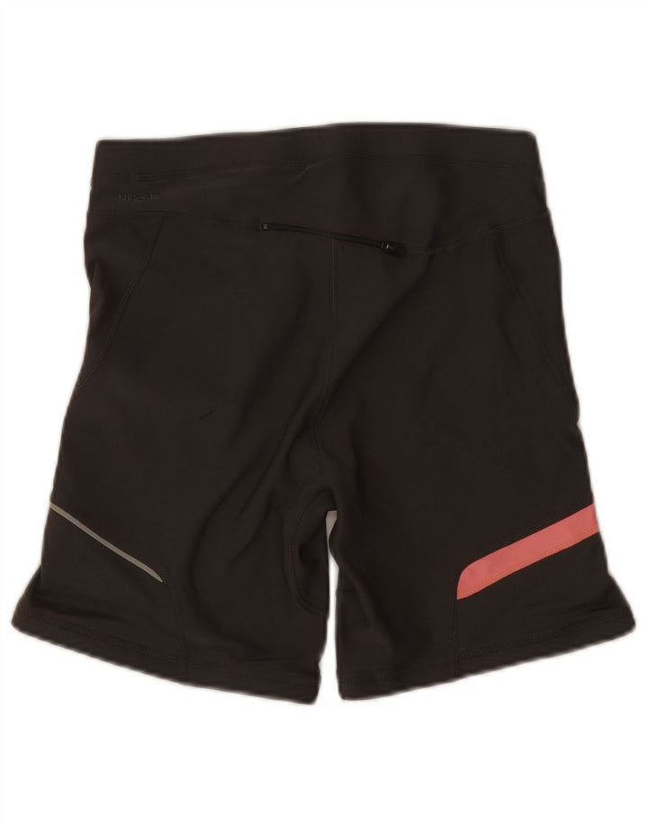 Nike Womens Sport Shorts UK 10/12 Medium  Black Colourblock Polyester