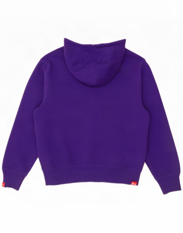 Nike Boys Hoodie Jumper 12-13 Years Large Purple Cotton