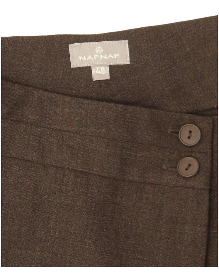 Naf Naf Womens Flare Suit Trousers EU 40 Medium W30 L33 Brown Polyester