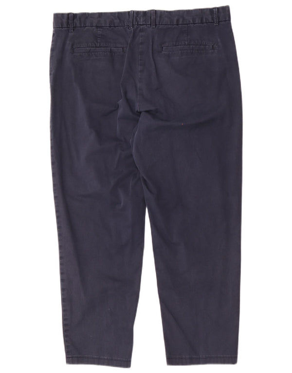 Pantaloni chino dritti da donna Gap US 12 Large W36 L25 cotone blu navy