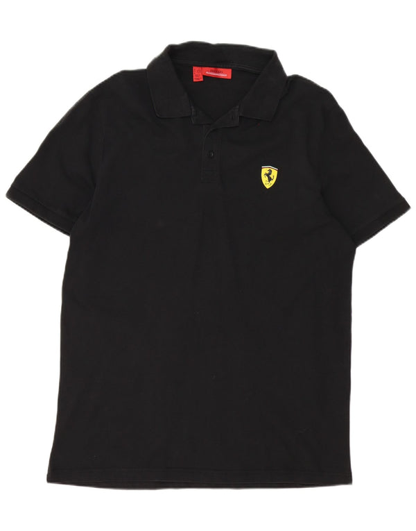 Ferrari Mens Scuderia Ferrari Graphic Polo Shirt Large Black