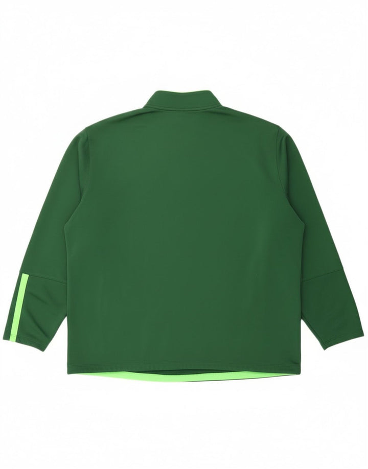 Nike Herre Therma-Fit Pullover med lynlås-hals Træningsdragt Top 2XL Grøn polyester