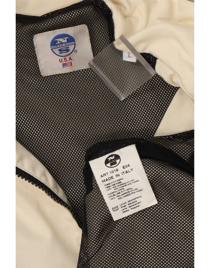 North Sails Chaqueta impermeable para hombre UK 40 Large Off White Poliamida
