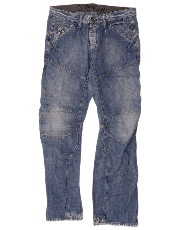 G-Star Mens Cargo Straight Jeans W34 L32 Azul Algodão