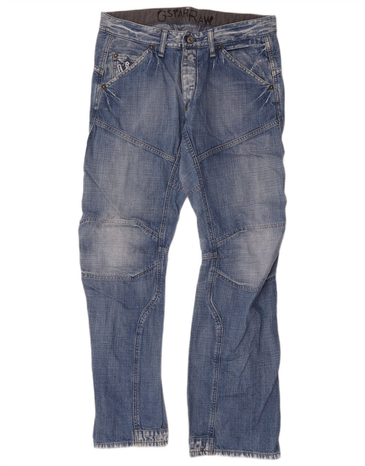 G-Star Mens Cargo Straight Jeans W34 L32 Blue Cotton