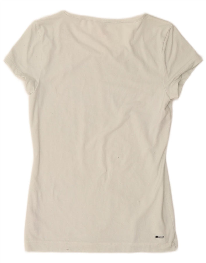 PUMA Womens T-Shirt Top UK 14 Large White Nylon