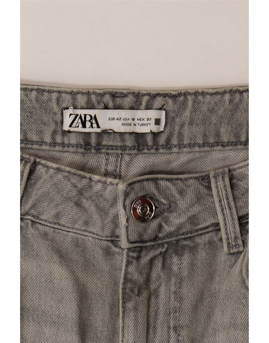Zara Womens Tapered Jeans EU 42 Large W32 L27 Grey