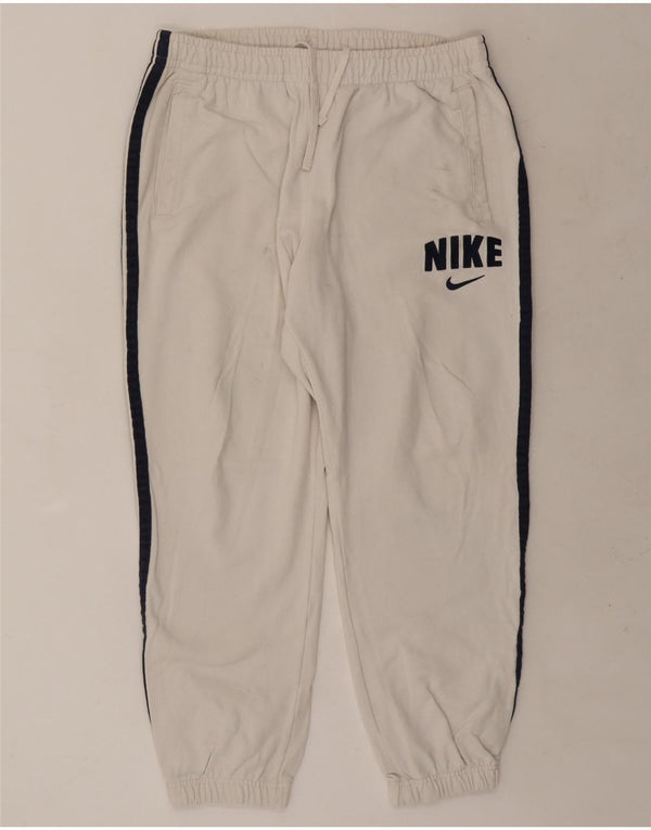 Nike Pantalon de survêtement graphique pour homme XL en coton color block blanc