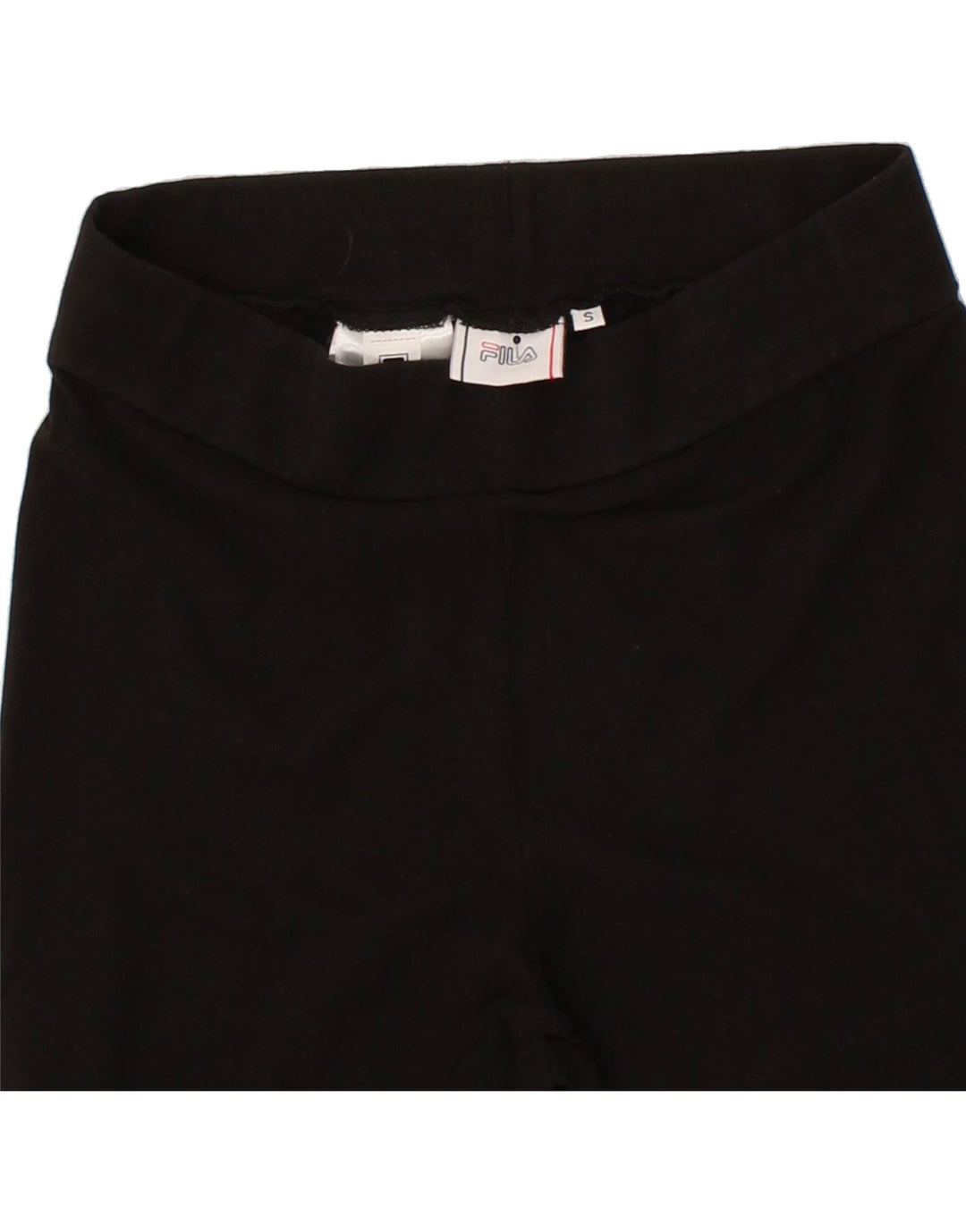FILA Womens Graphic Leggings UK 8 Small Black Cotton Vintage Fila and Second-Hand Fila from Messina Hembry 