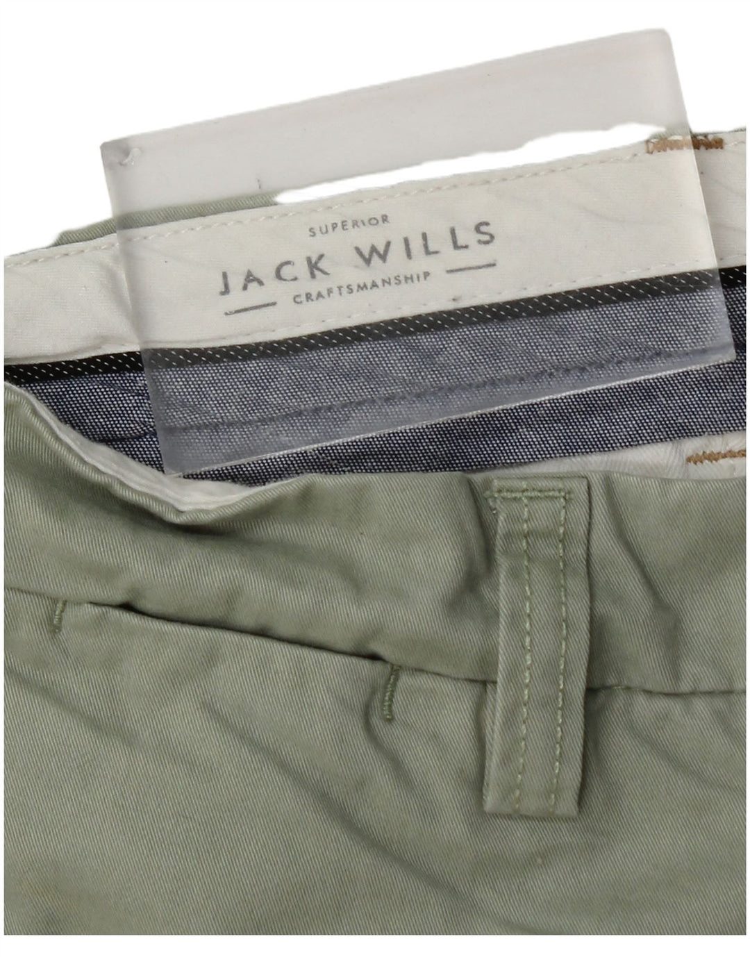 Jack Wills Mens Chino Shorts W30 Medium Green Cotton