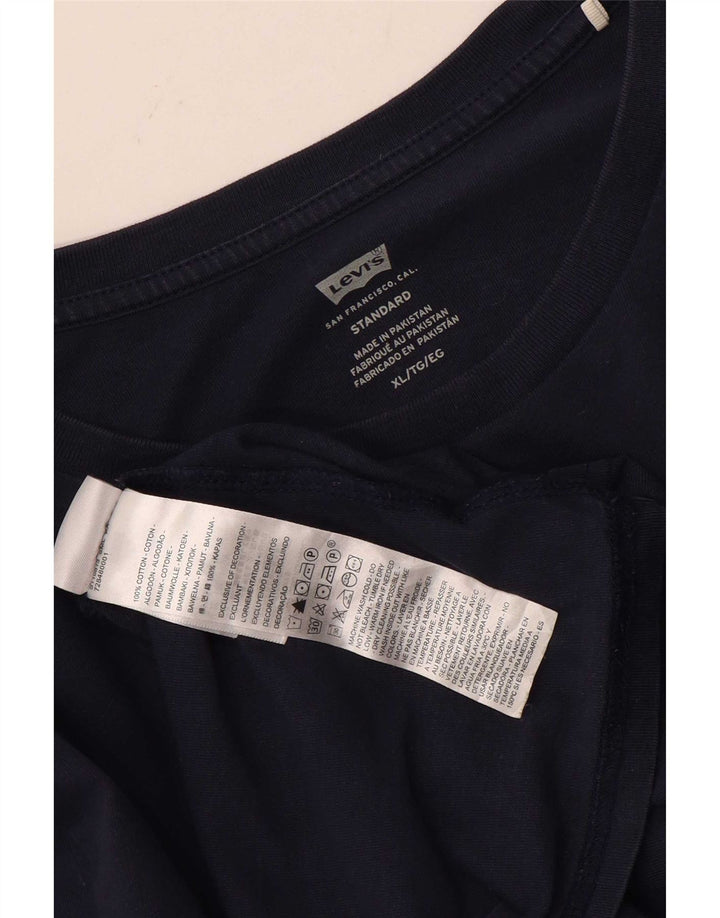 Levi's Mens Standard Fit Top Long Sleeve XL Navy Blue Cotton
