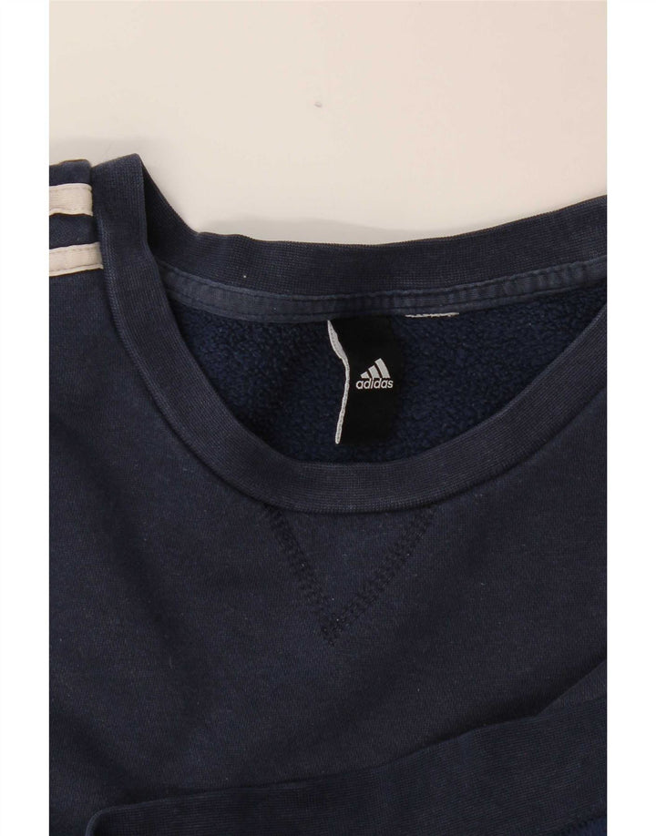 Adidas Mens Sweatshirt Jumper Large Navy Blue