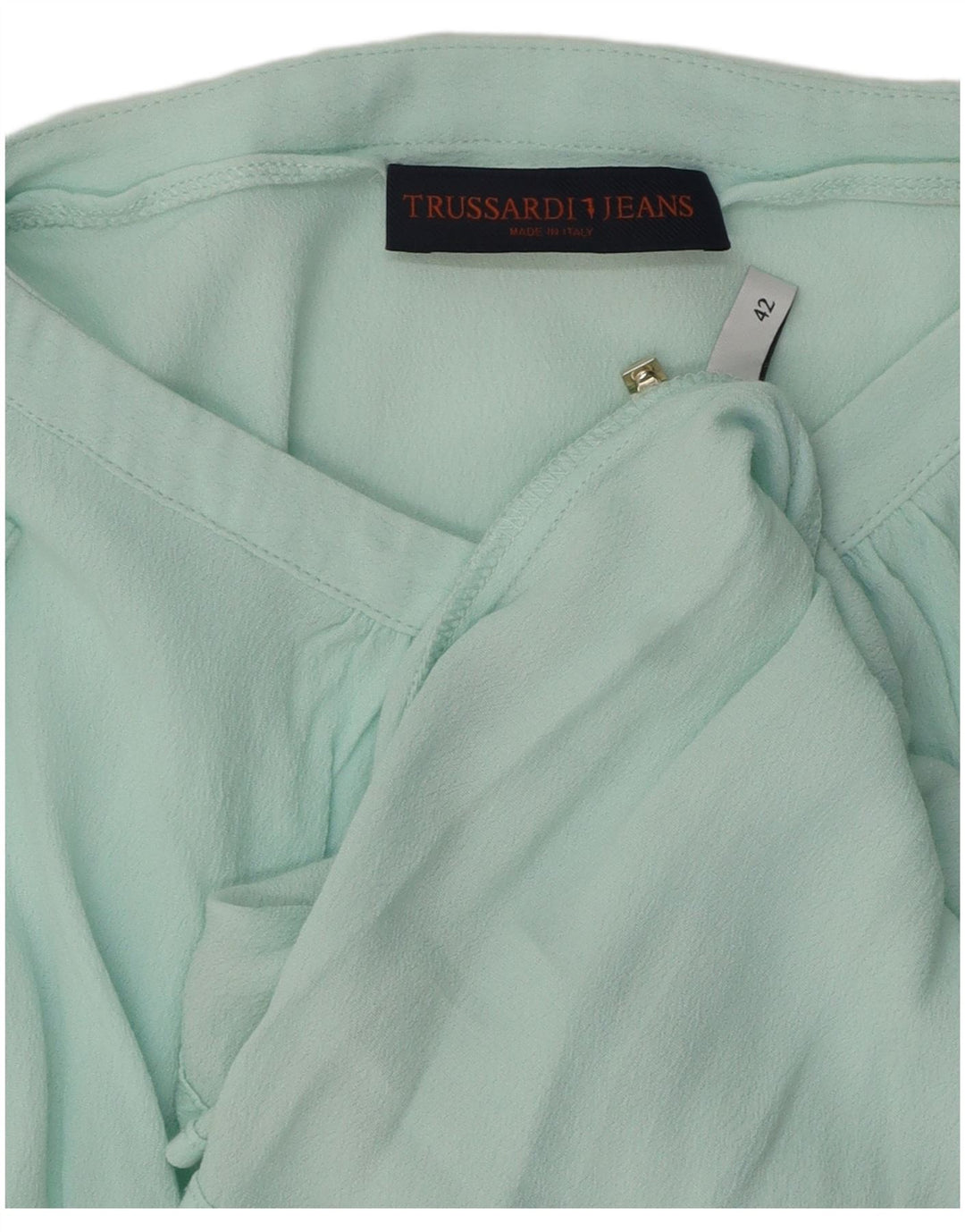 Blusa Donna Trussardi Jeans Top IT 42 Verde Medio