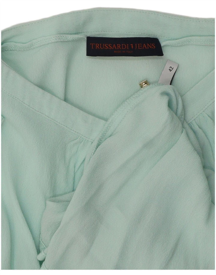 Blusa Donna Trussardi Jeans Top IT 42 Verde Medio