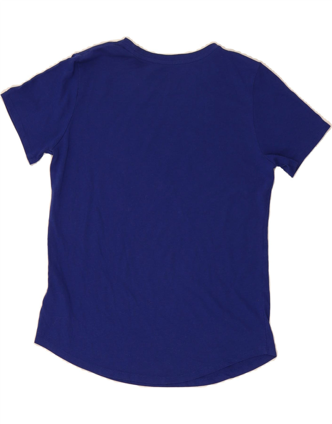 NIKE Womens Athletic Cut Graphic T-Shirt Top UK 12 Medium Blue Polyester Vintage Nike and Second-Hand Nike from Messina Hembry 