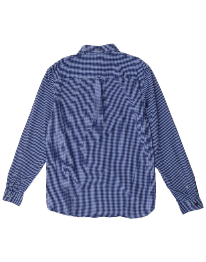 Lyle & Scott Herreskjorte Medium Blue Gingham Cotton