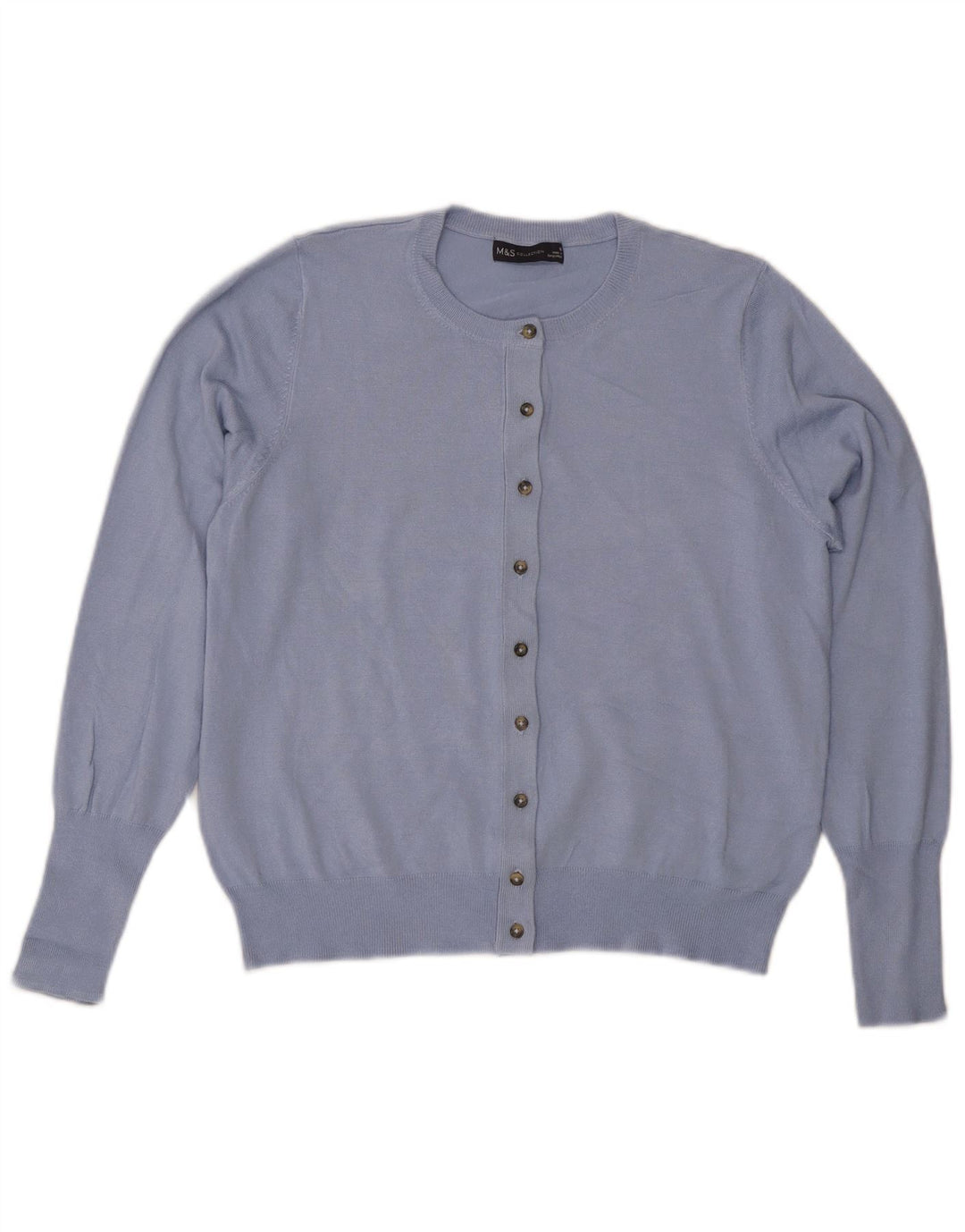 Marks & Spencer Womens Cardigan Sweater UK 16 Large Blue Viscose