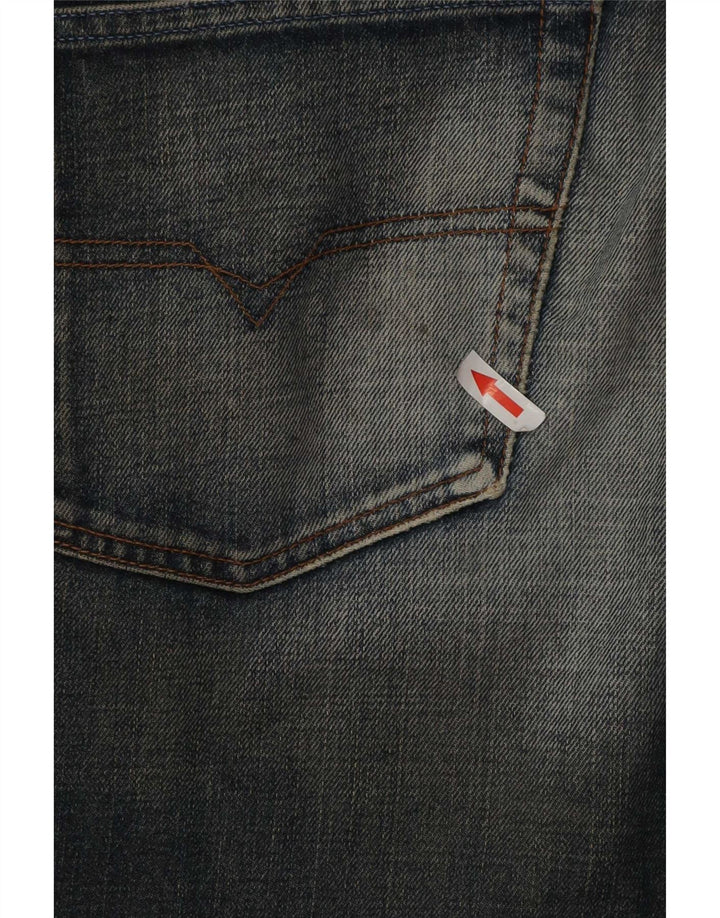 Diesel Mens Straight Jeans W34 L34 Navy Blue Cotton