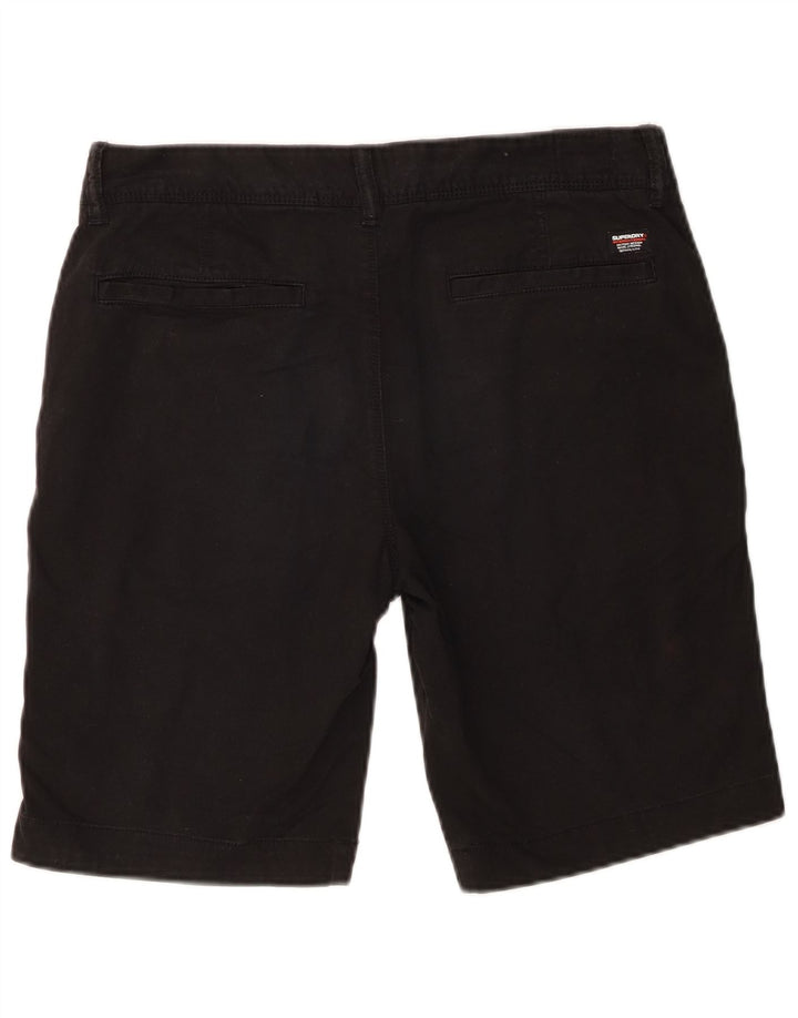 Superdry Mens Slim Chino Shorts W30 Medium Black Cotton