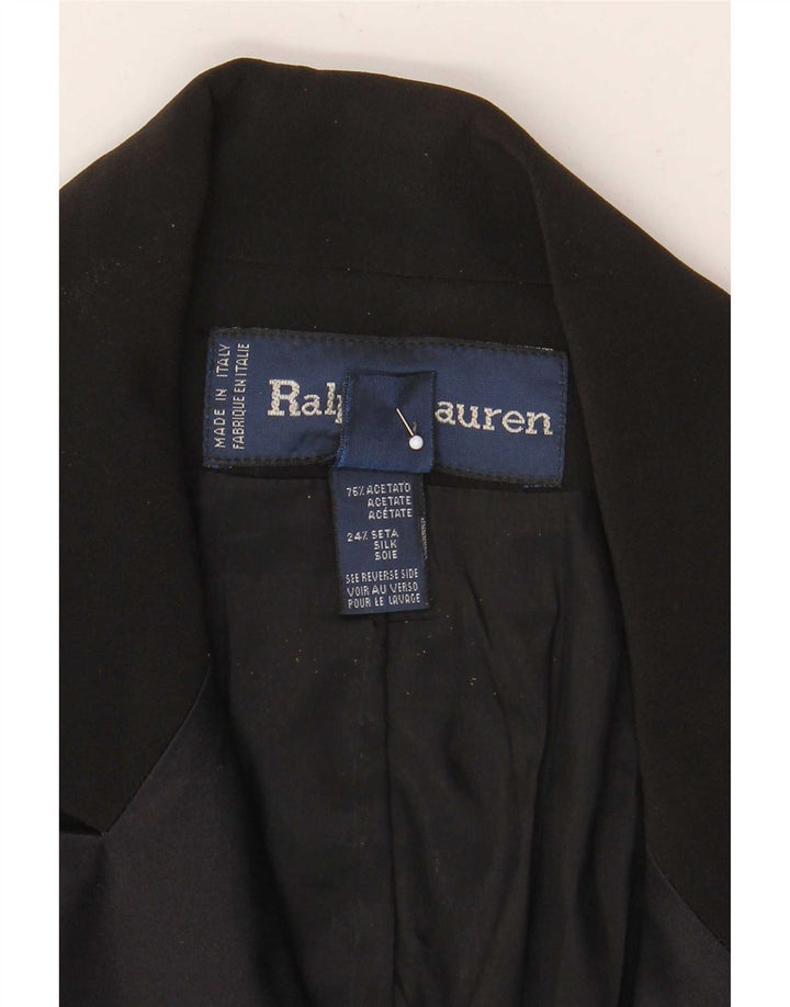 Palton dublu pentru femei Ralph Lauren US 8 Medium Black Acetat