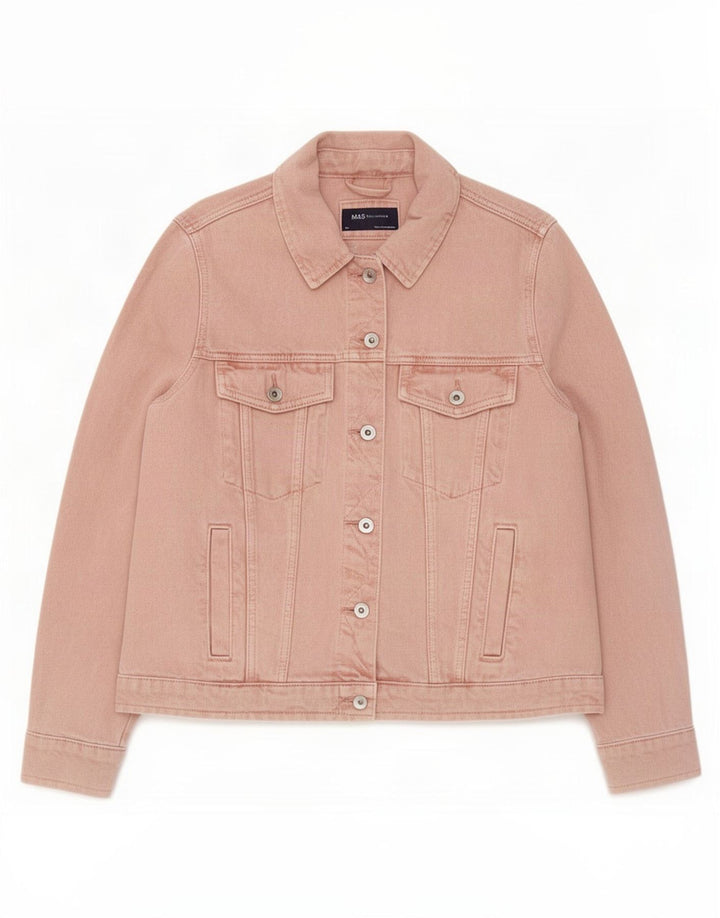 Marks & Spencer Chaqueta vaquera para mujer UK 44 Algodón rosa medio