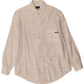 Camicia Trussardi Uomo a Quadri in Cotone Scozzese Medio Bianco Sporco