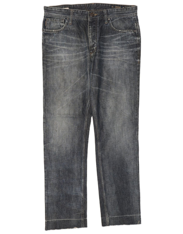 Jack & Jones Mens Straight Jeans W34 L31 Navy Blue