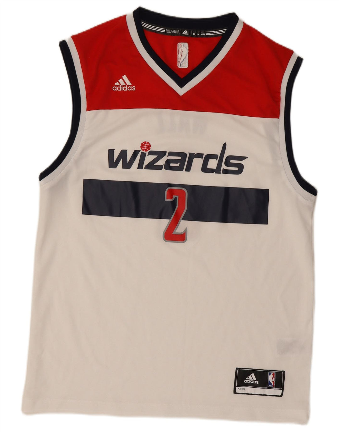 ADIDAS Hombre Wizards Graphic Vest Top Medio Blanco Colorblock Poliéster