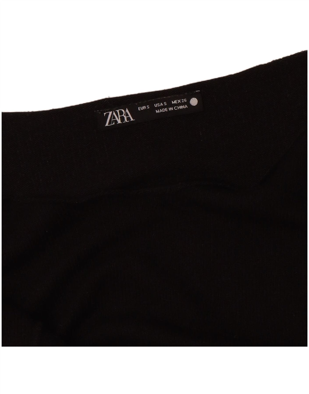 Zara Damen Übergroßes Top Langarm UK 10 Small Schwarz
