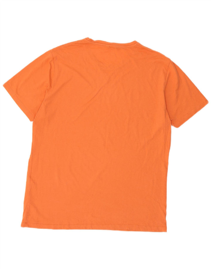 MASSIMO DUTTI Mens T-Shirt Top XL Orange Cotton