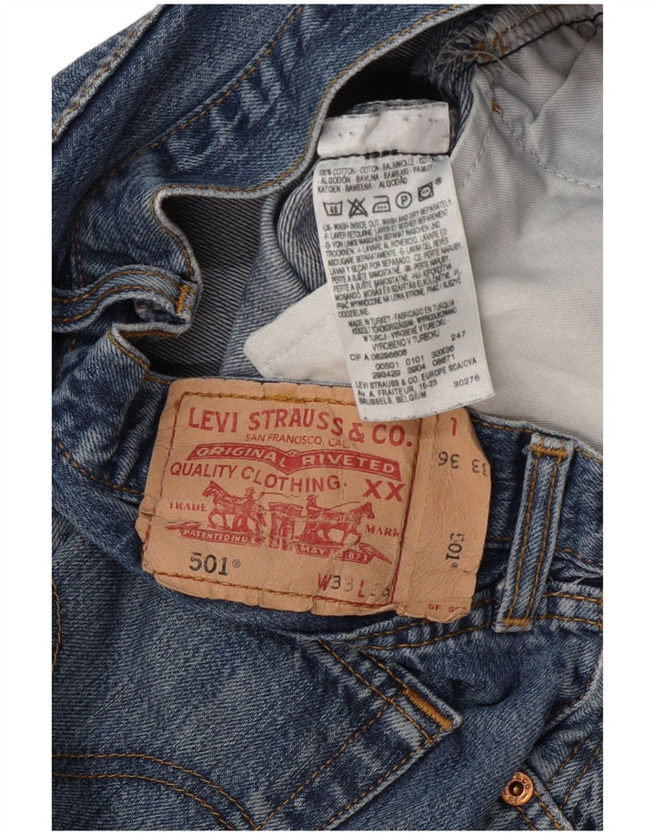 Levi's Herre 501 lige jeans W33 L36 blå bomuld