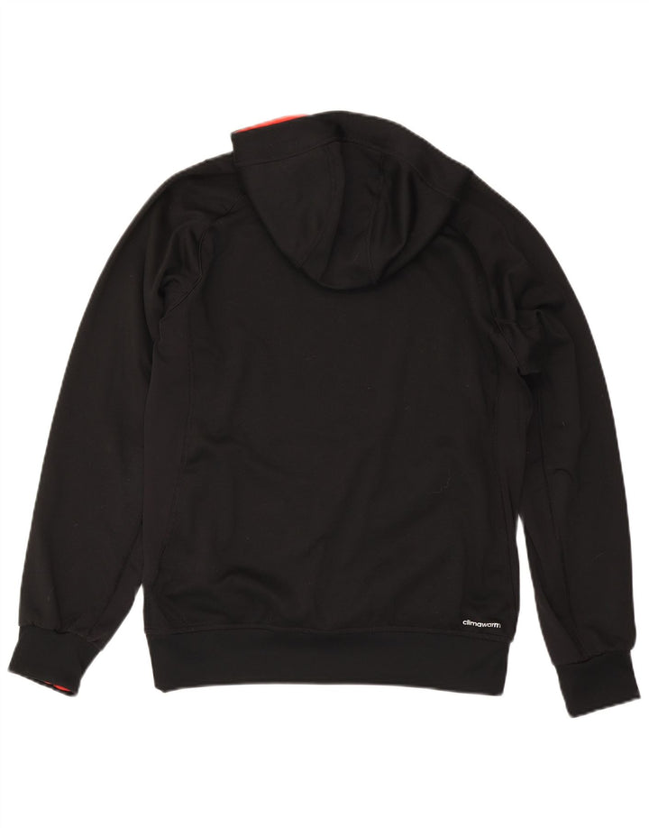 Felpa con cappuccio Adidas Climawarm da uomo piccola in poliestere nero
