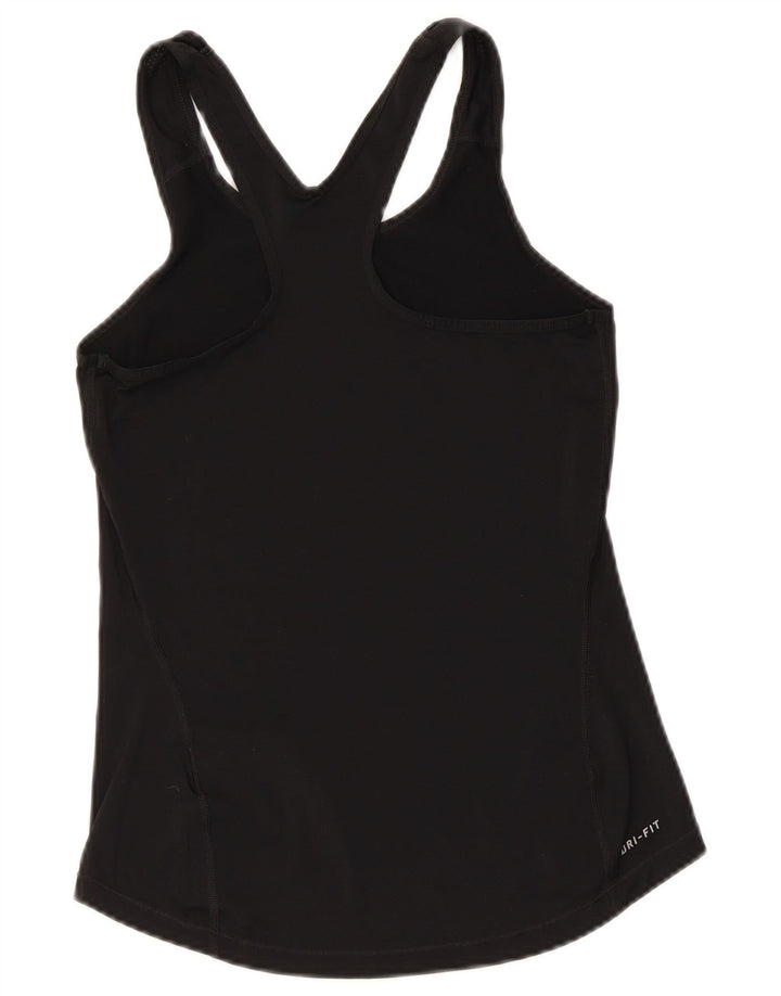Nike Dame Grafisk Vest Top UK 8 Small Black Polyester