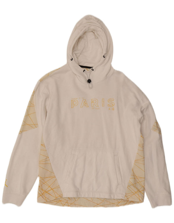 Jordan Mens Paris Graphic Hoodie Jumper Medium White Geometric Cotton