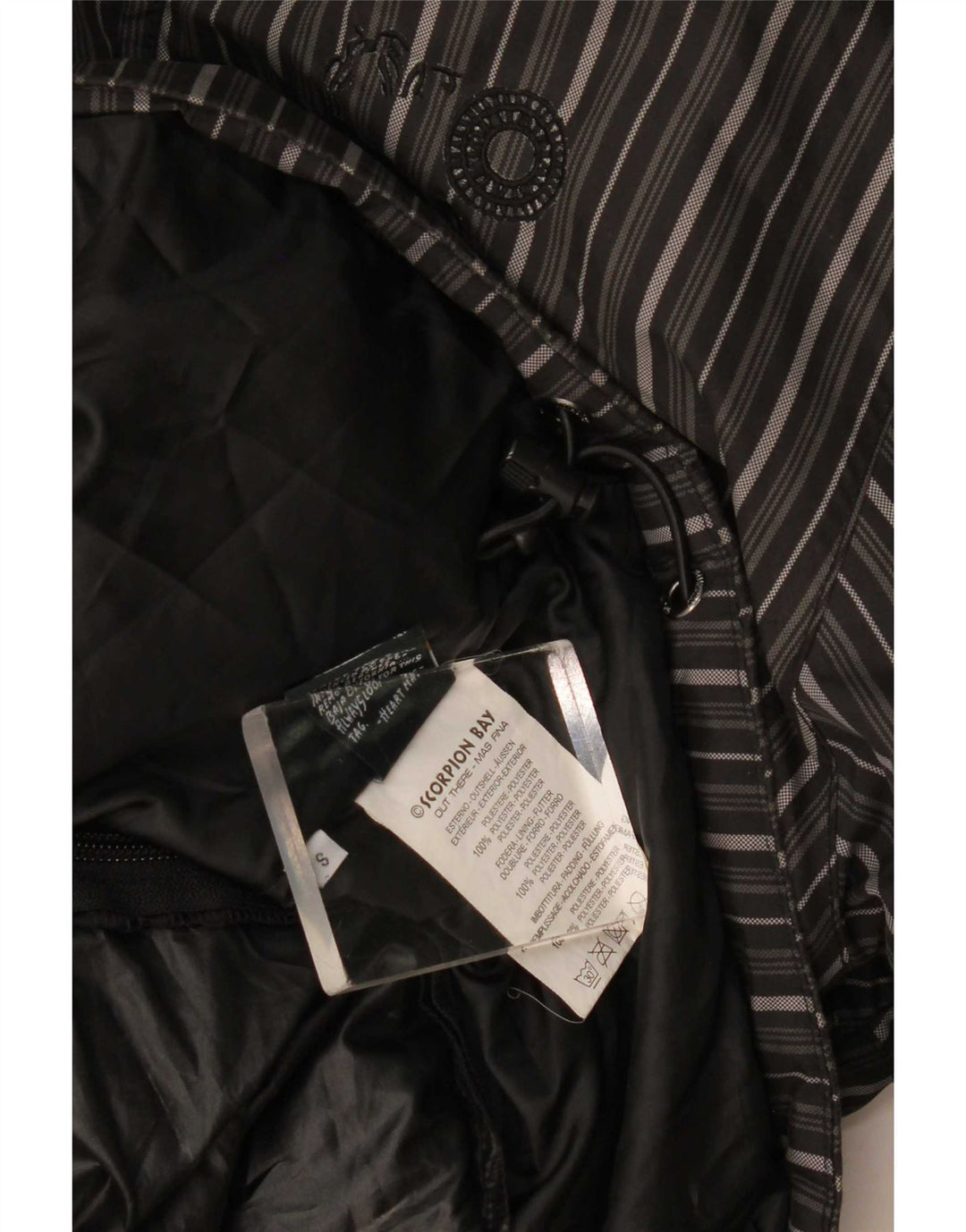 Scorpion Bay Herre Graphic Windbreaker Jacket UK 10 Small Gråstribet