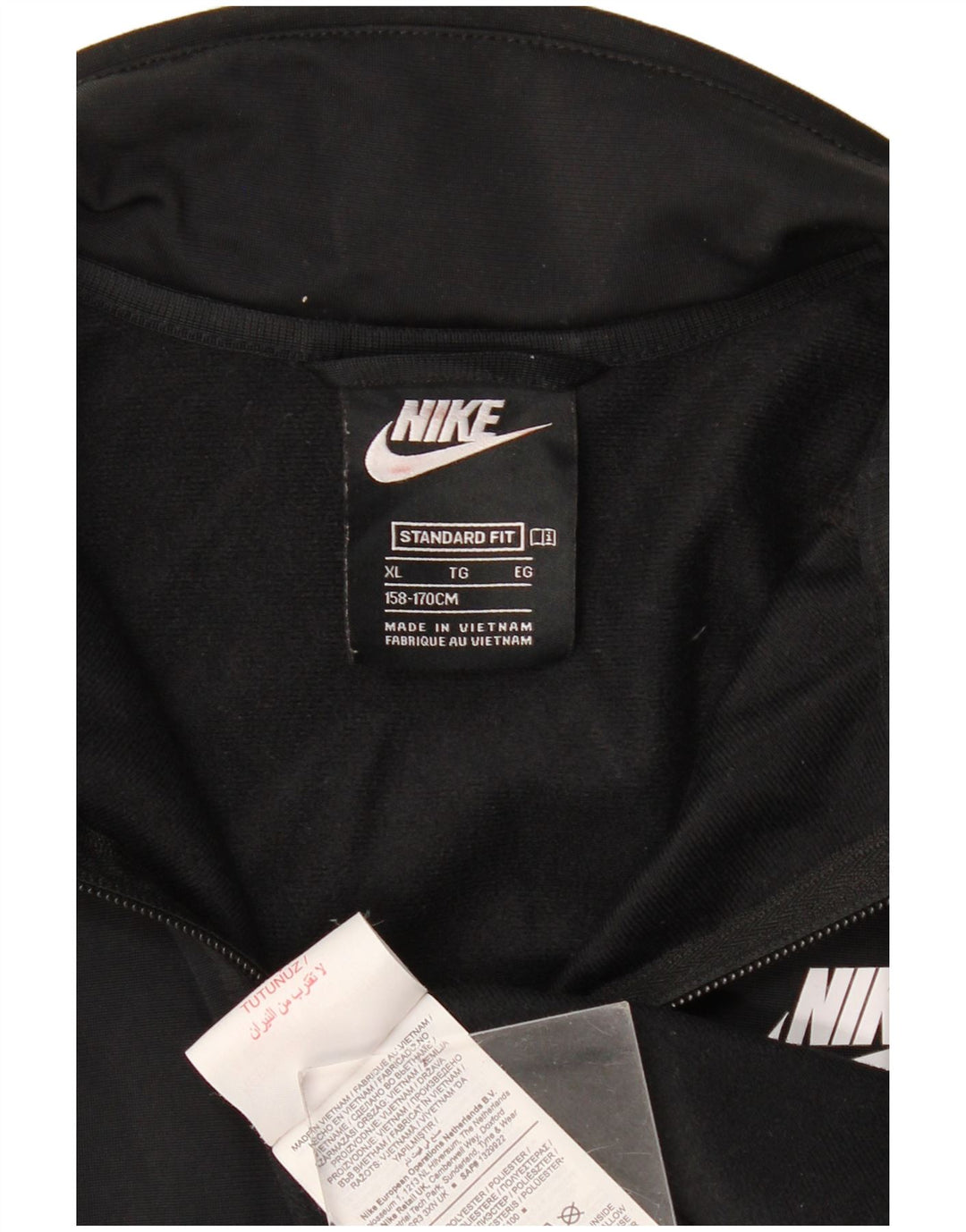 Nike Boys træningsdragt topjakke 13-14 år XL Sort polyester