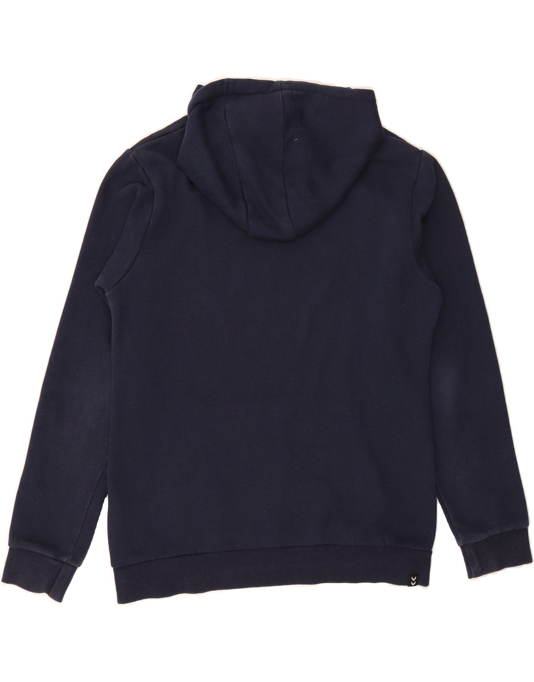 HUMMEL Mens Graphic Hoodie Jumper Medium Navy Blue Cotton Vintage Hummel and Second-Hand Hummel from Messina Hembry 