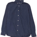 Jack & Jones Herrenhemd aus mittelblauer Gingham-Baumwolle in Marineblau