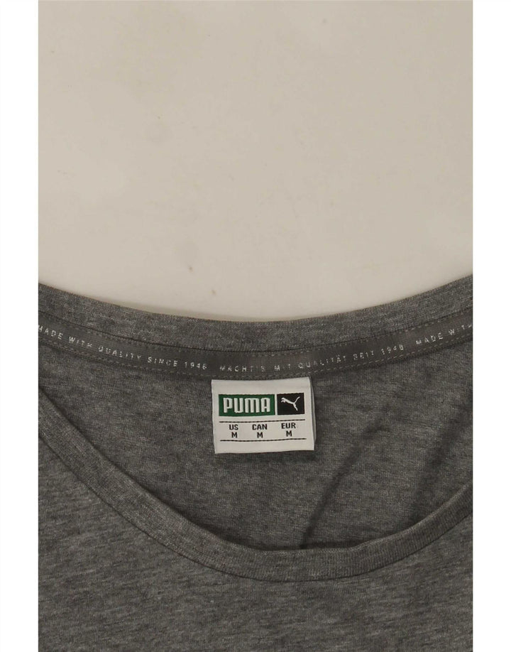 Puma Mens Graphic T-Shirt Top Medium Grey Flecked
