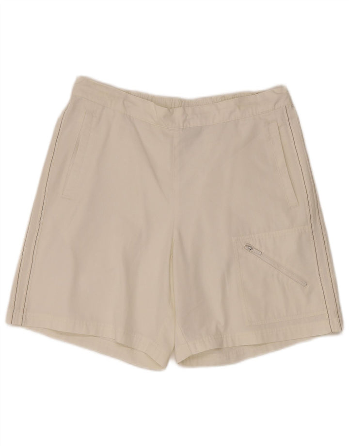 Adidas Womens Graphic Cargo Shorts Medium W34 Off White Polyester