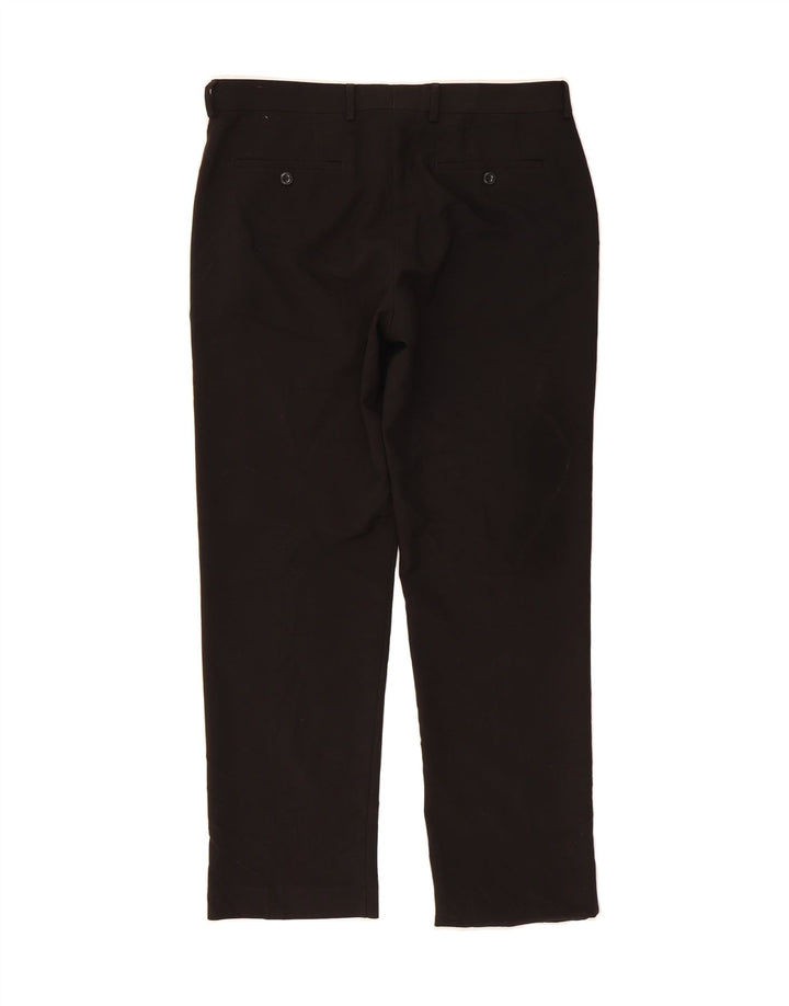 MICHAEL KORS Mens Straight Suit Trousers W34 L30 Black Polyester Vintage Michael Kors and Second-Hand Michael Kors from Messina Hembry 