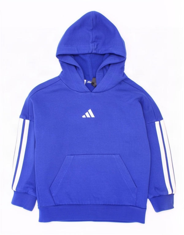 Felpa con cappuccio da ragazzo Adidas 2-3 anni in cotone blu