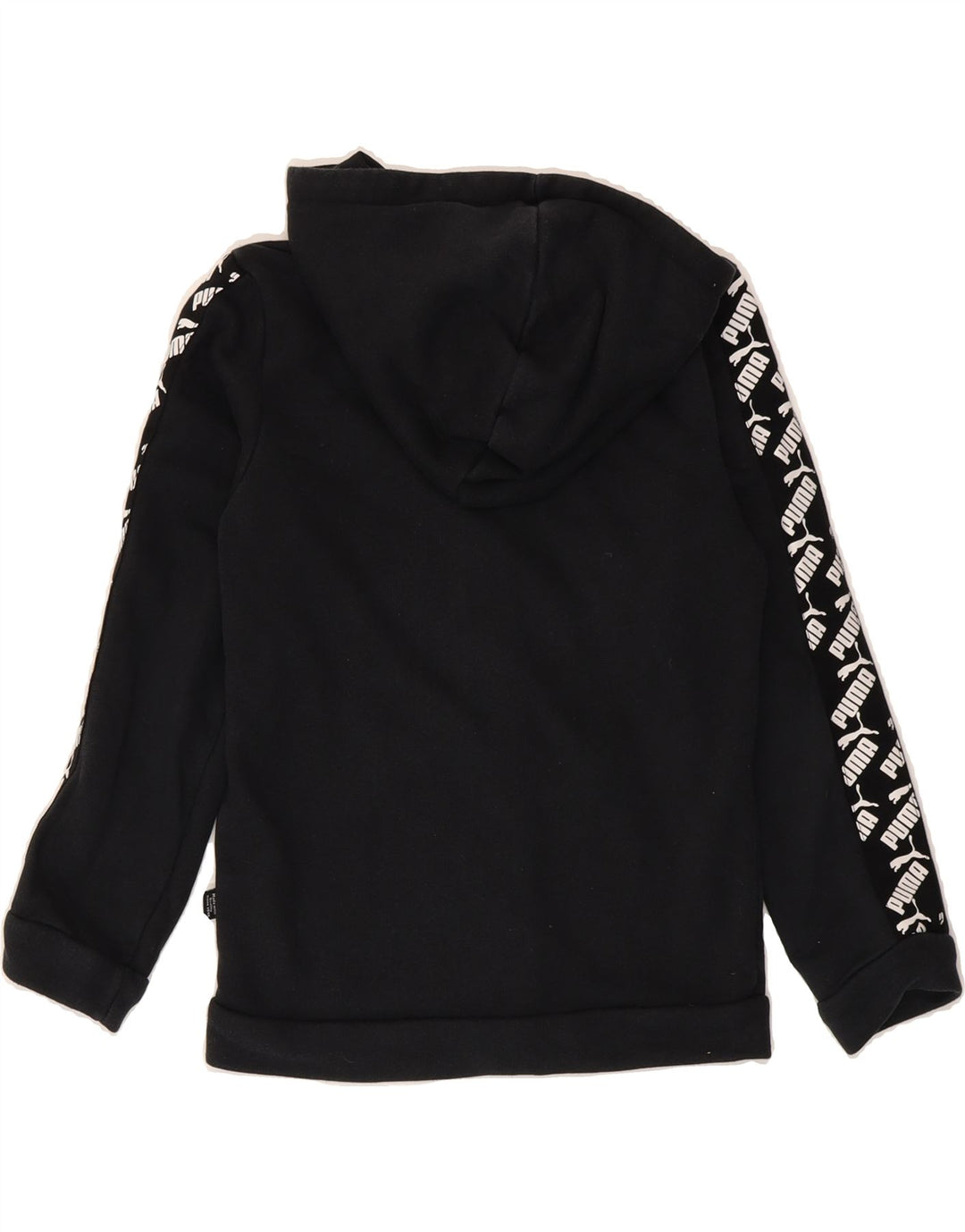 PUMA Boys Graphic Zip Hoodie Sweater 7-8 Years Black Cotton Vintage Puma and Second-Hand Puma from Messina Hembry 